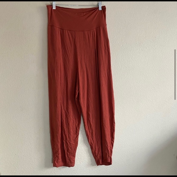 Free People Beach Orange Yoga Wide Leg Hippy Pants - Picture 6 of 6